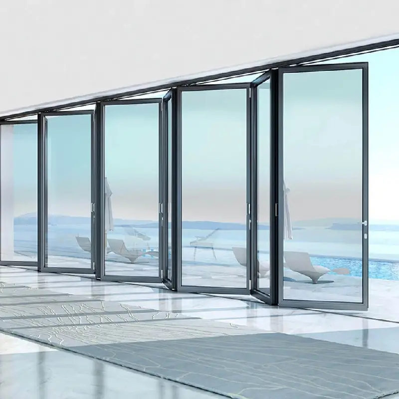 Folding glass doors (5)